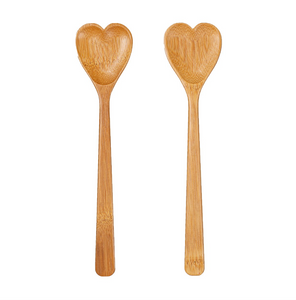 Houten Saladebestek duo • Hart