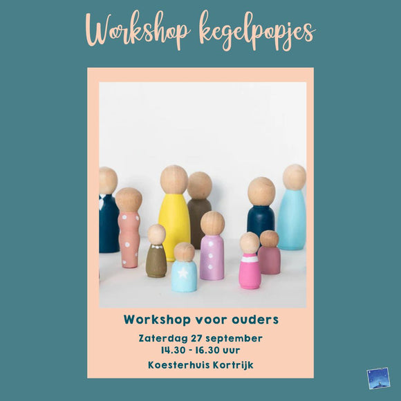 Workshop kegelpopjes | 27/09 van 14.30 tot 16.30 uur in Koesterhuis Kortrijk