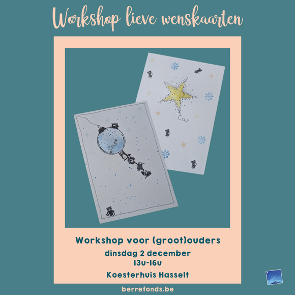 Workshop 'lieve wenskaarten' | 02/12 van 13-16u in Koesterhuis Hasselt