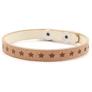 Armbandje leder sterren