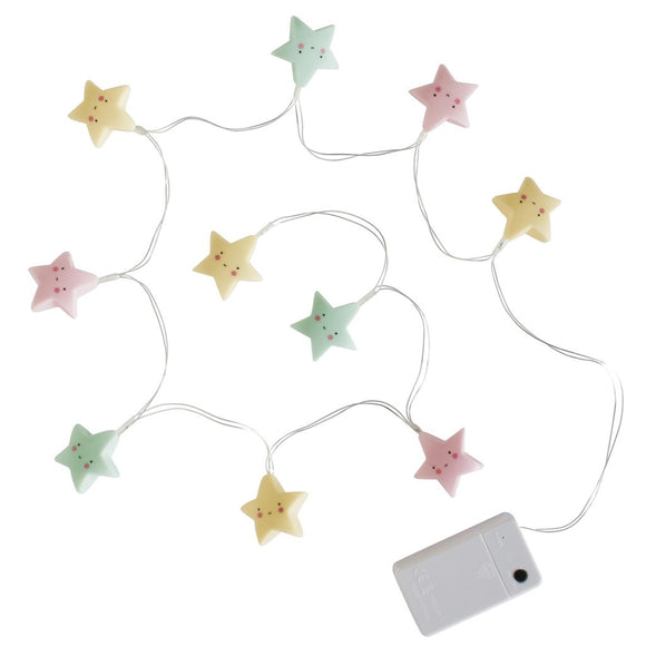 LED string lichtjes 'pastel sterretjes'